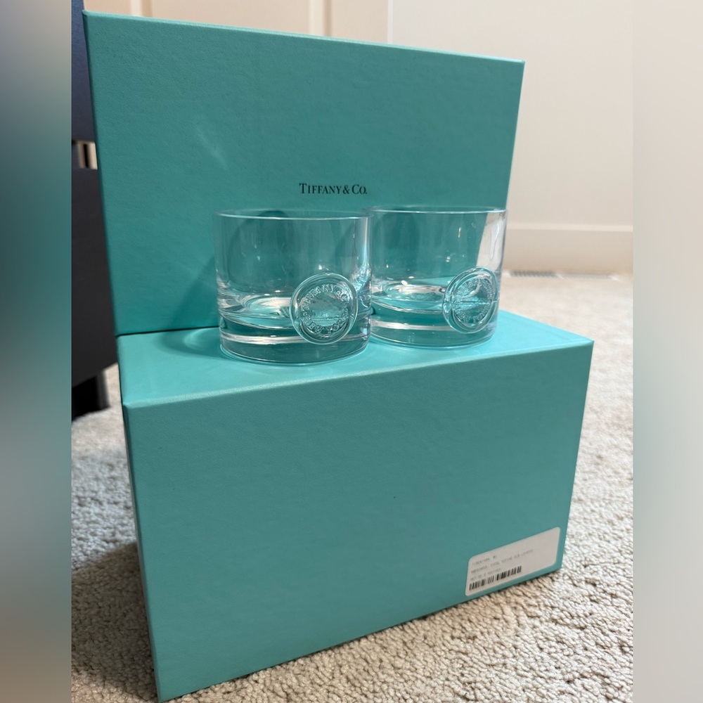 Tiffany & Co. Clear Crystal Votives Pair